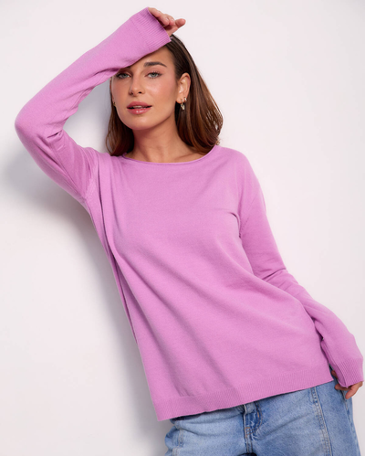 Sweater Básico Liso De Bremer Lateral