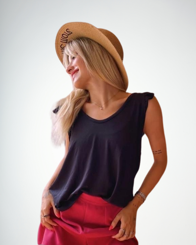 Remera Musculosa De Creppe Camila