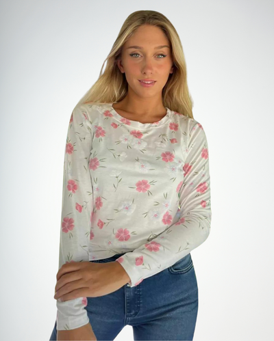 Remera De Algodón Estampada M/L