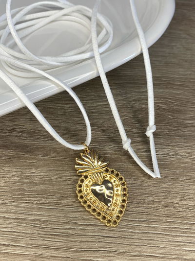 COLLAR GAMUZA CORAZON 