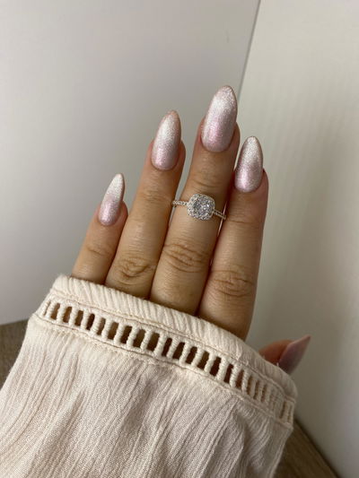 Anillo strass cuadrado AB