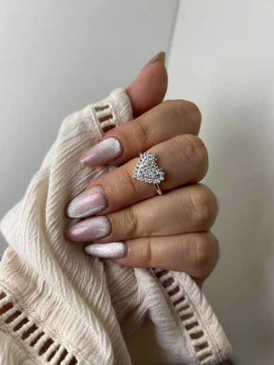 Anillo corazón strass AB