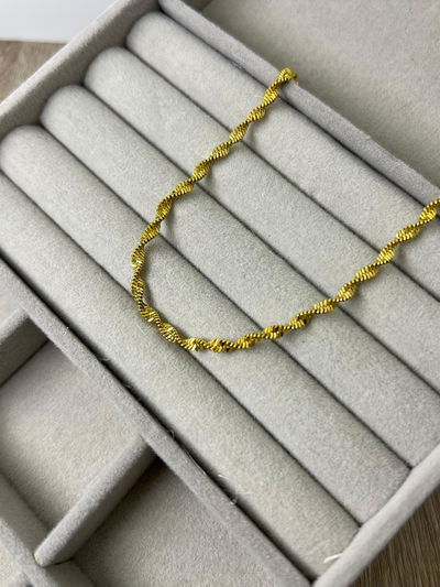 Pulsera singapur facetada