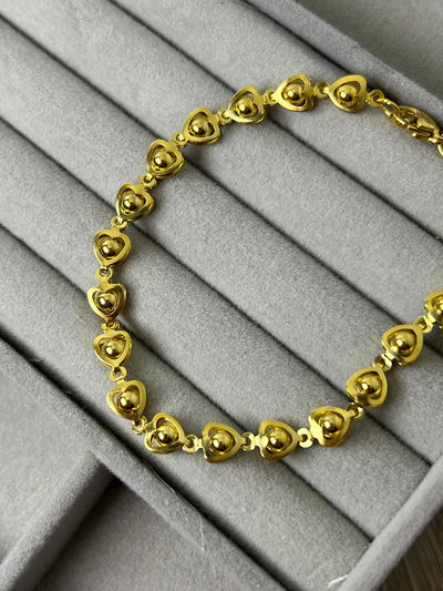 Pulsera cadena corazón