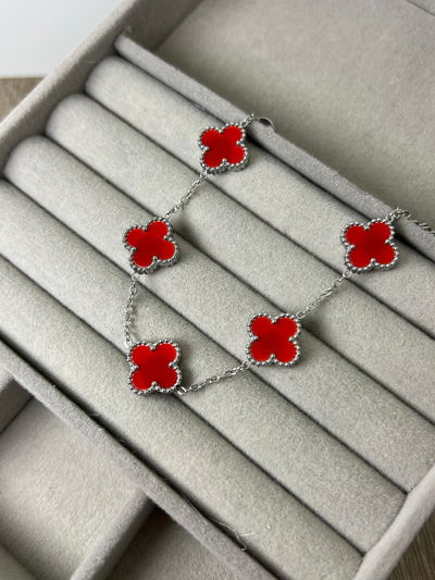 Pulsera trébol rojo