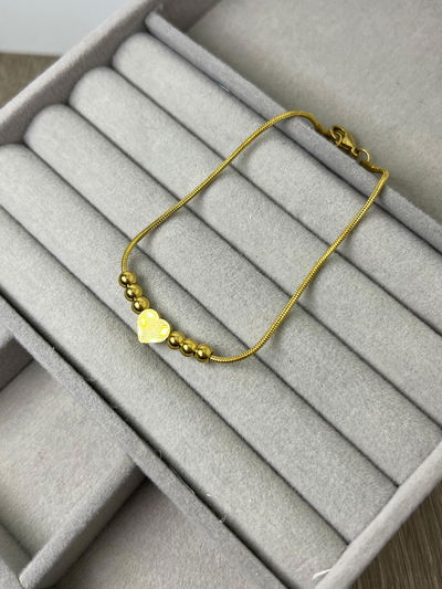 Pulsera cola de ratón corazón
