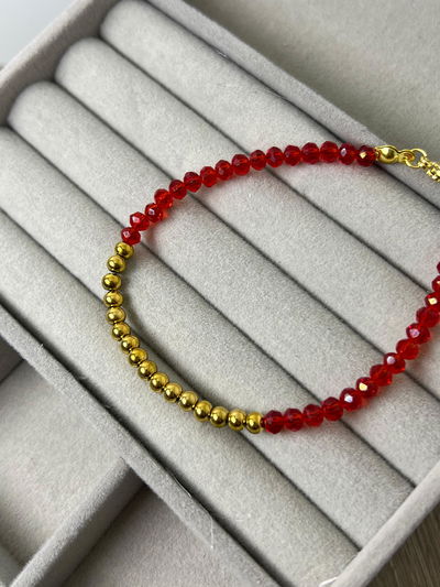 Pulsera cristal rojo