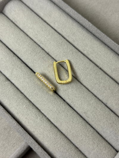 Aro rectangular strass AD