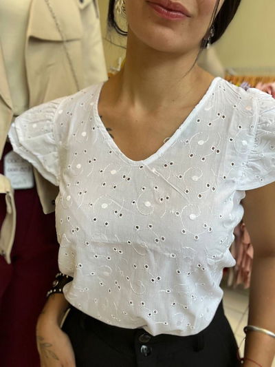 Blusa de broderie