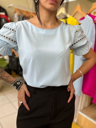 Blusa de seda italiana