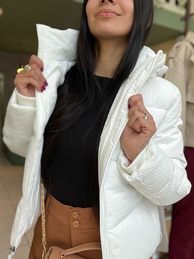 Campera Puffer con textura