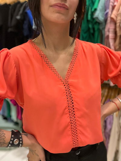 Blusa de seda italiana