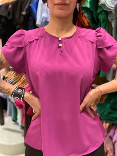 Blusa de seda italiana
