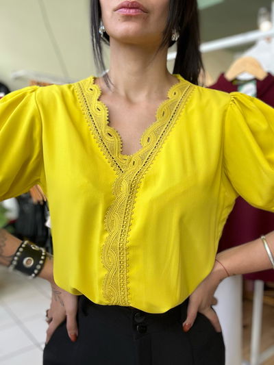 Blusa de seda italiana