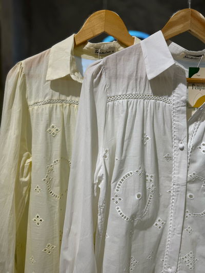 Camisa mangas largas de broderie