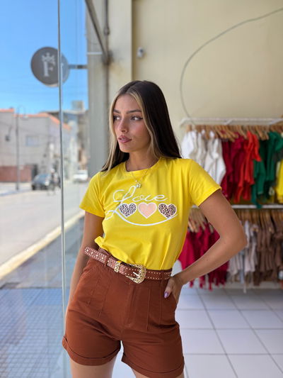 Short gabardina con cinto K2305