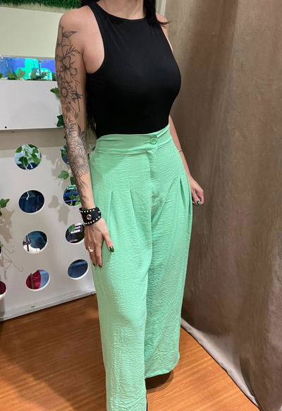 Pantalón foil palazo 