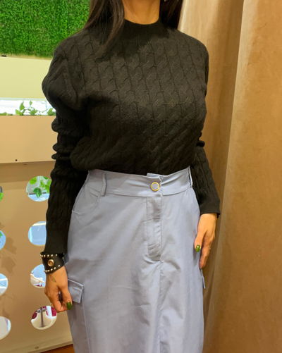Pollera cargo de bengalina 