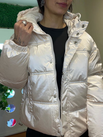 Campera puffer brillo B2292