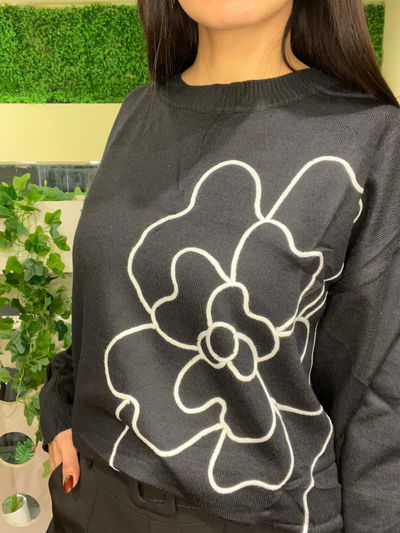 Sweters bordado flor 