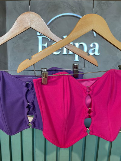 Top Crepe aros en frente 