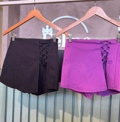 Short pollera trenzado 