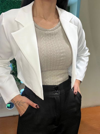 Blazer corto clásico 