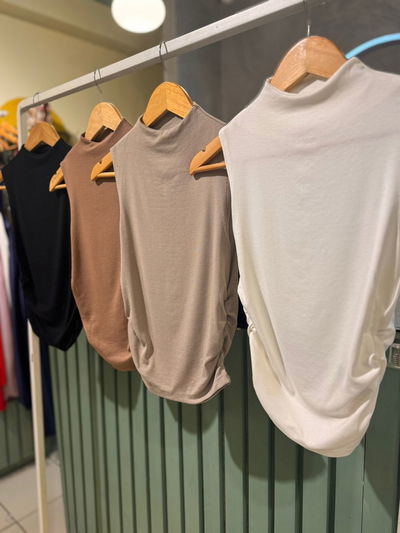 Básica media polera con frunce 
