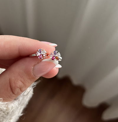 Aros Cubanos Italiano Flor Multicolor