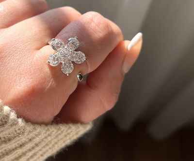 Anillo Flor Anti Estrés (Regulable)