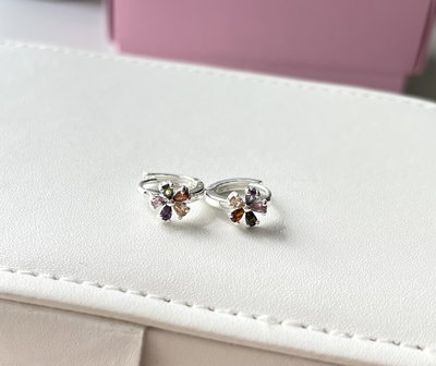 Argollitas Flor multicolor