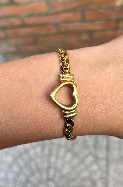 Pulsera corazón calado 