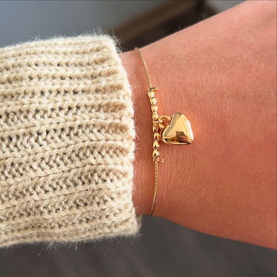 Pulsera corazón con bolitas