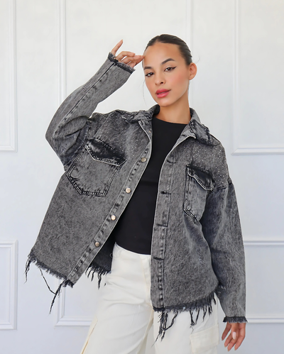 Camisaco Gris Nevado Oversize