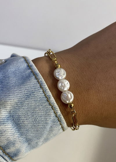 pulsera perlas nacaradas
