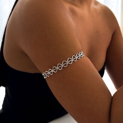 brazalete ondas silver