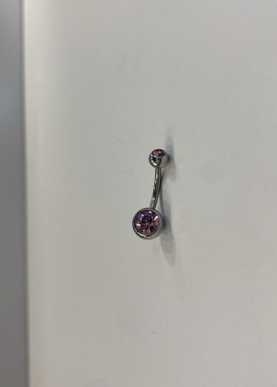 piercing ombligo clásico pink