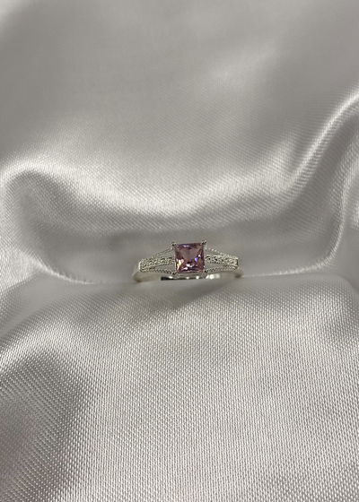 anillo acero blanco talle 7