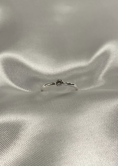 anillo acero blanco talle 8