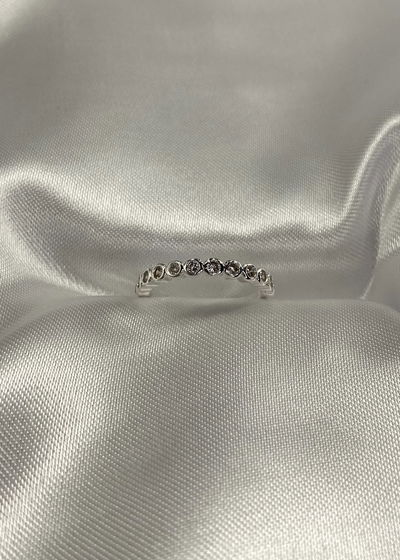 anillo acero blanco talle 8