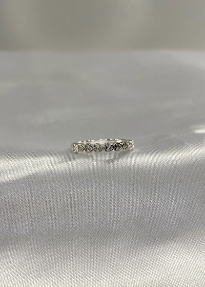 anillo acero blanco talle 7