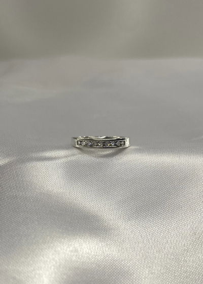 anillo acero blanco talle 8