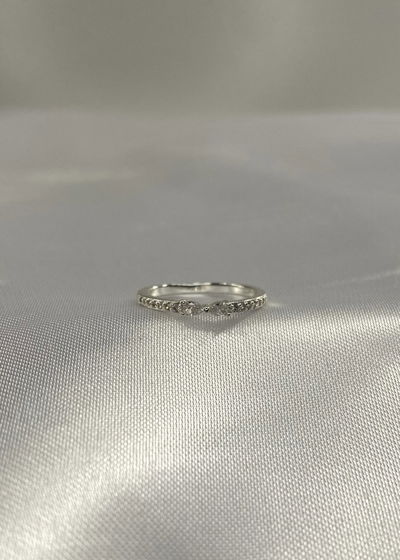 anillo acero blanco talle 7