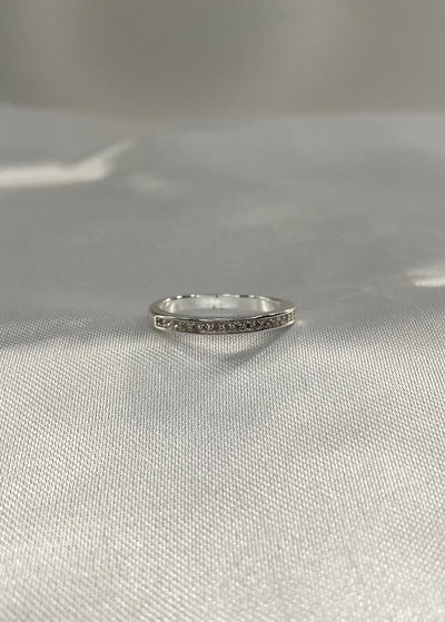 anillo acero blanco talle 8