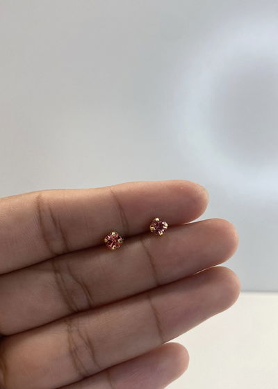 aros zircon fucsia