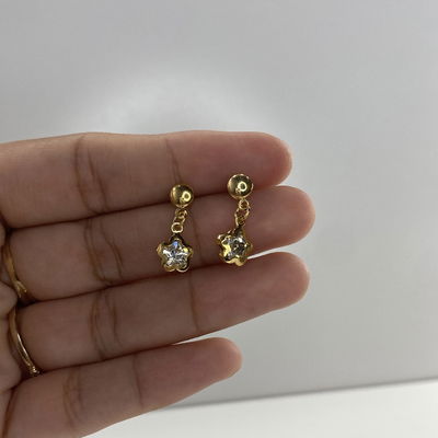 aros colgantitos flores