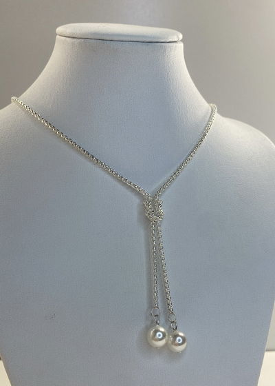 collar corbatero perlas