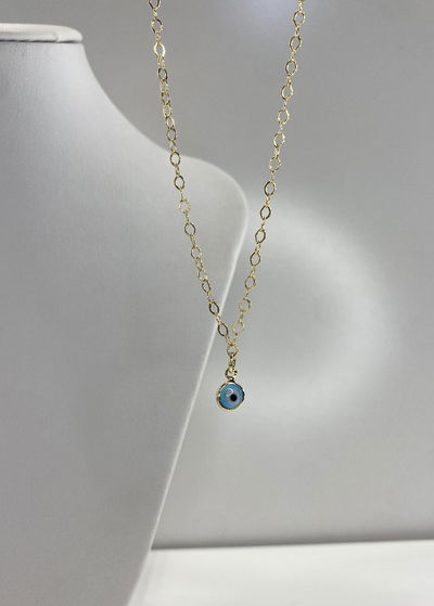 collar ojito turco celeste