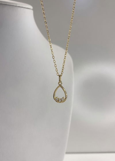 collar gotita calada zircons