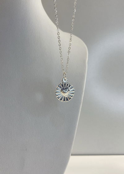 collar medalla corazon